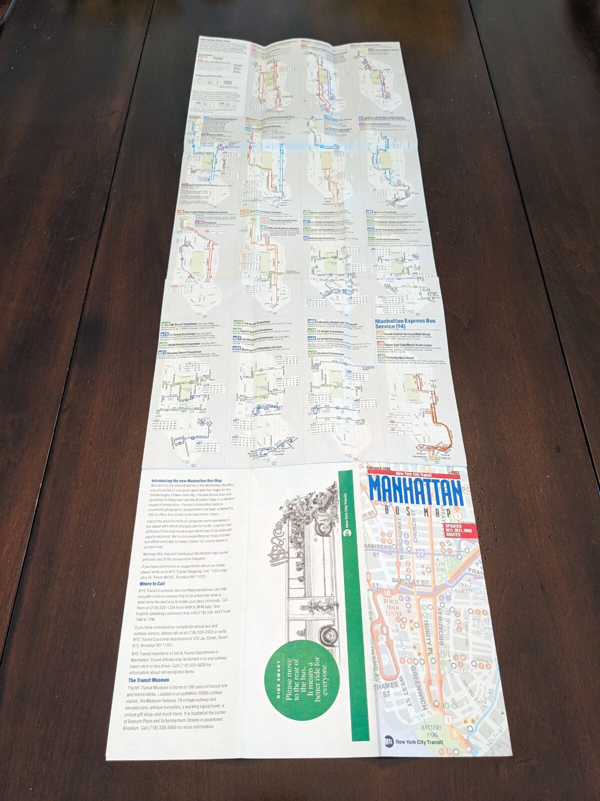Manhattan Bus Map February 1995