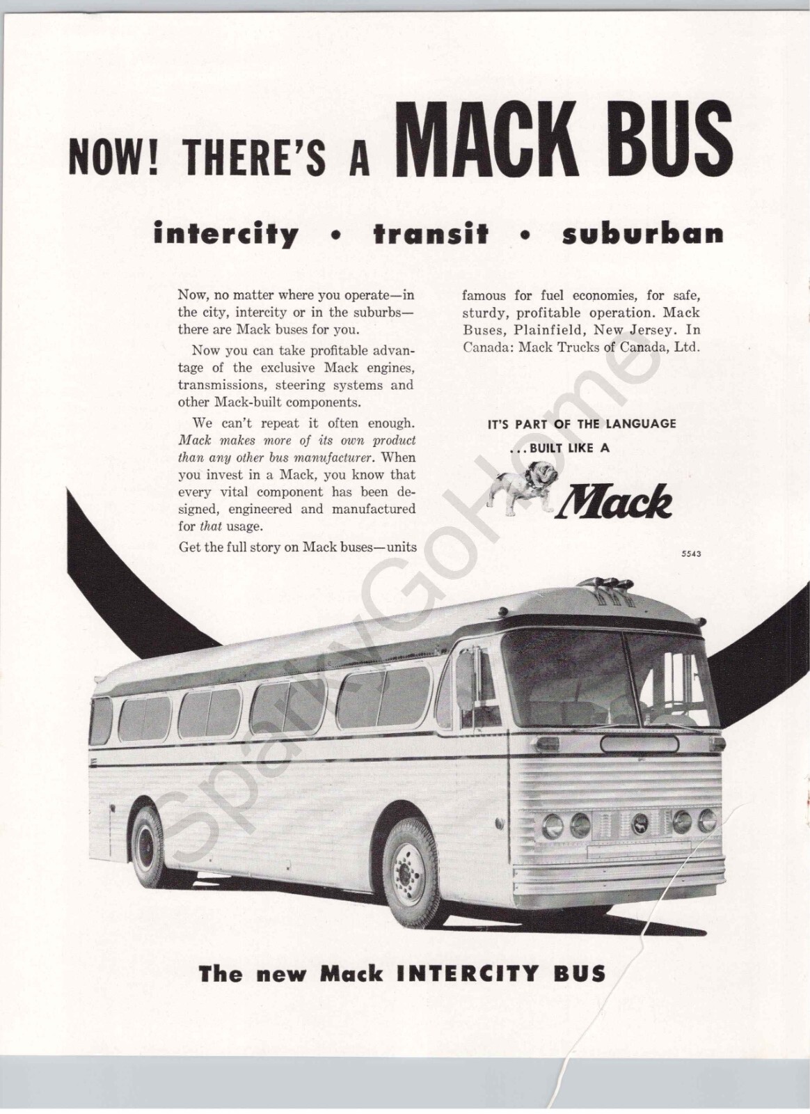 MACK Truck Bus History 6-Page Pictures Historical Article & Print Ad 1957