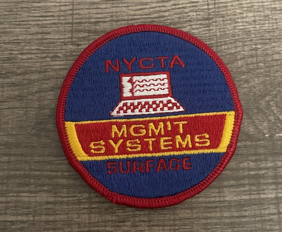 Vtg NYCTA Mgm’t Systems Surface Bus Station Patch