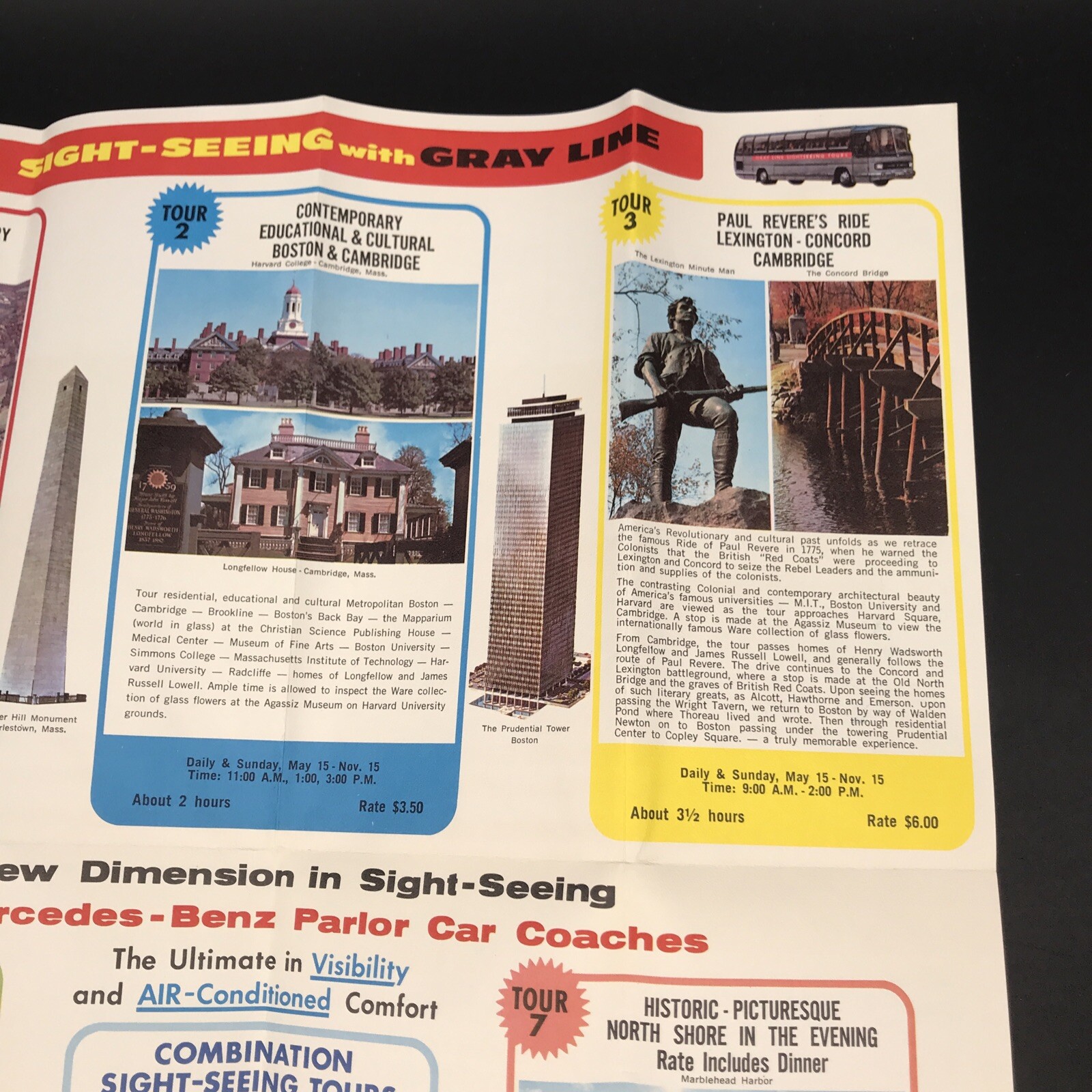 1968 Gray Line Bus Sight Seeing Boston New England Advertising Booklet Pamphlet