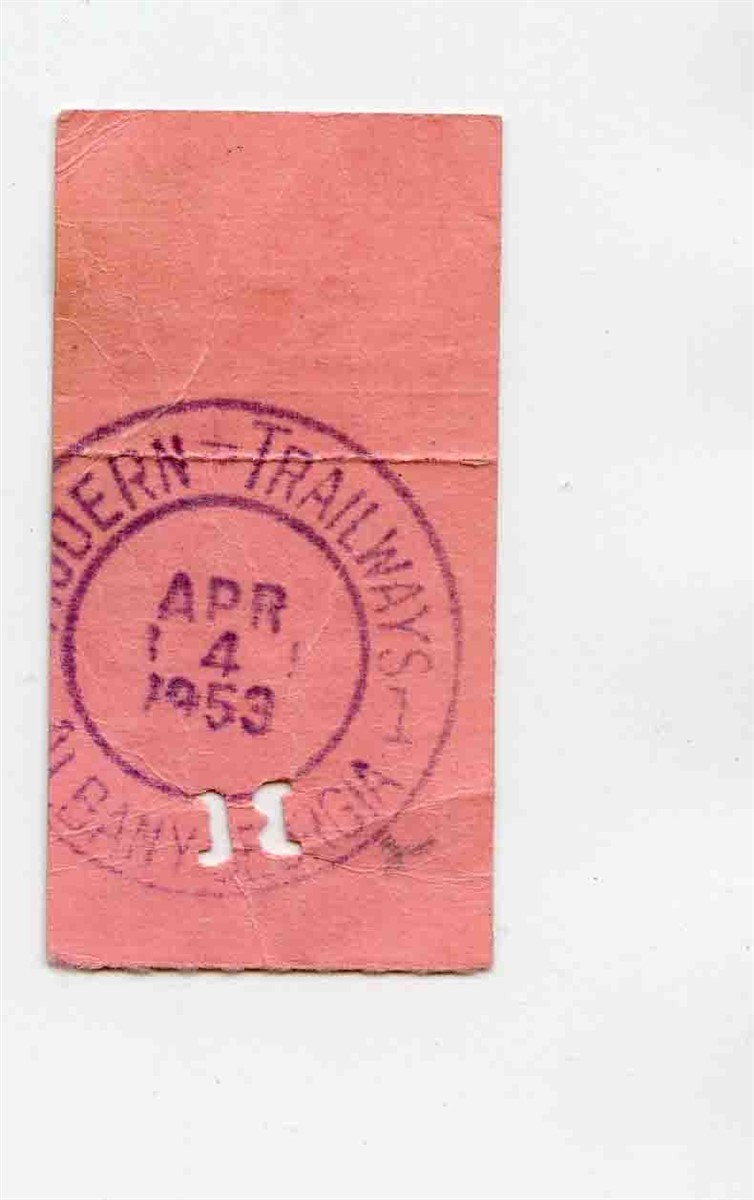 Modern Trailways Hat Check Albany Georgia to Atlanta Georgia 1953