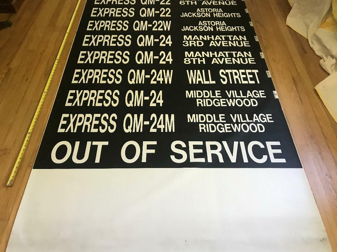 Vintage Triboro Coach Queens New York Front Bus Rollsign La Guardia Airport