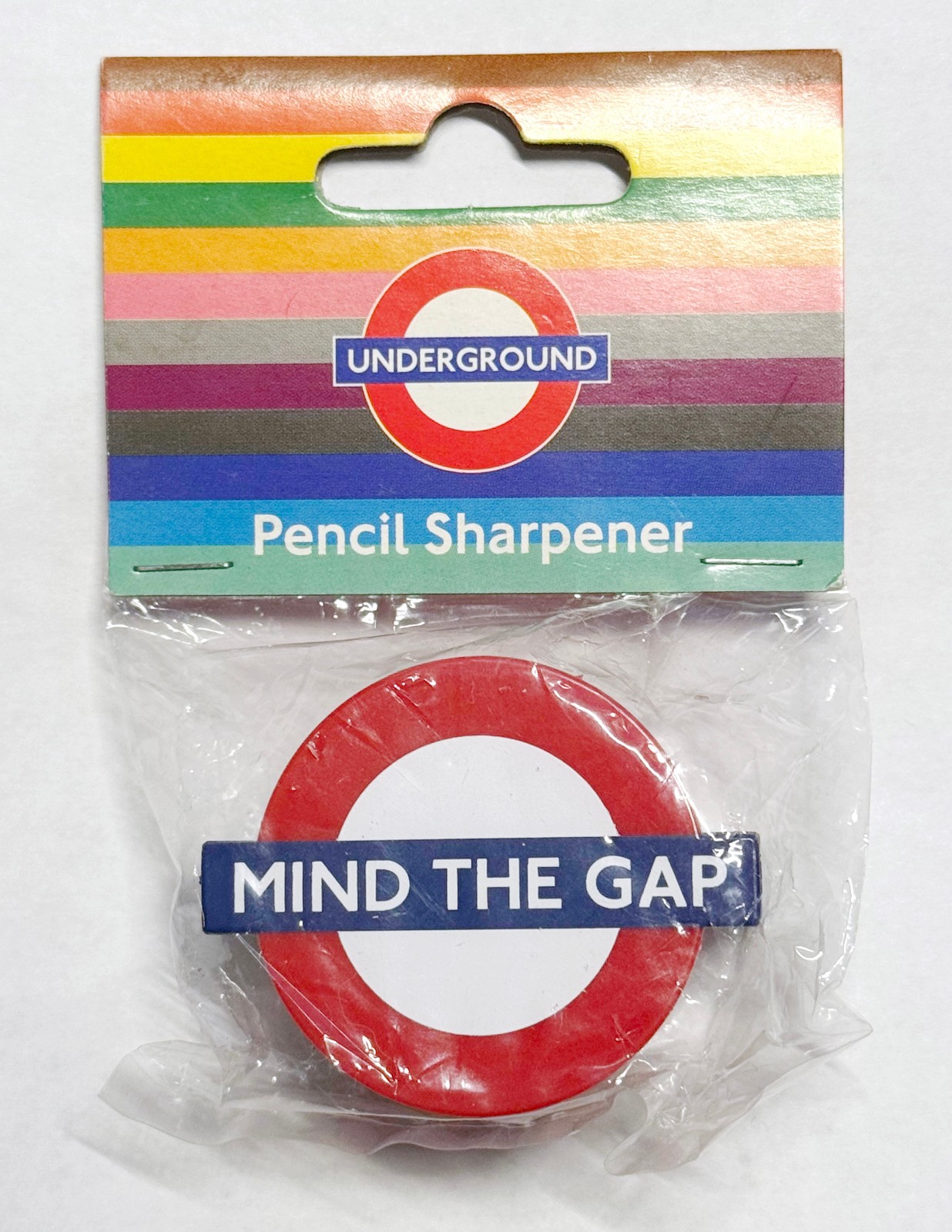 LONDON UNDERGROUND ROUNDEL “MIND THE GAP” LOGO PENCIL SHARPENER STOCKING STUFFER