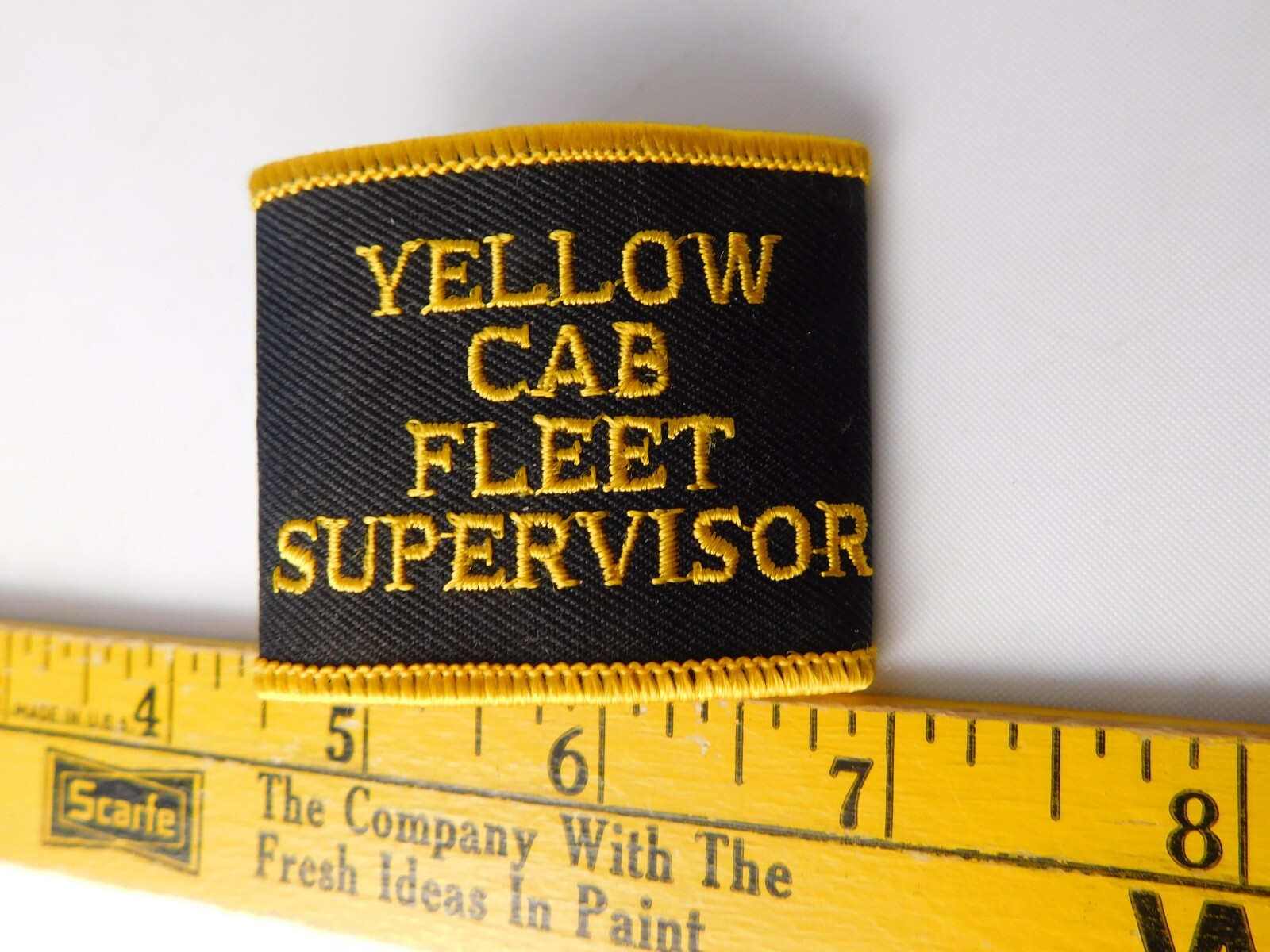 YELLOW CAB FLEET SUPERVISOR WOGGLE PATCH TAXI COMPANY ADVERTISING