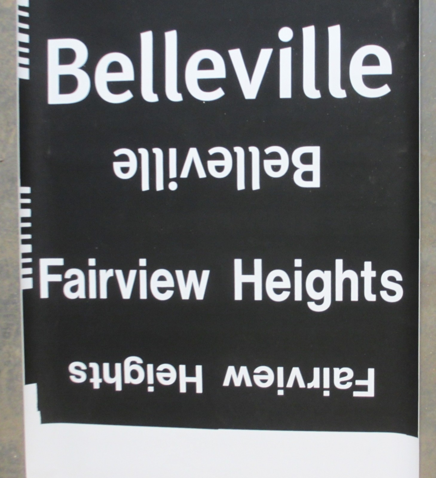 Vintage St. Louis Bi-State Transit Bus Side Roll Sign Washington Park Belleville