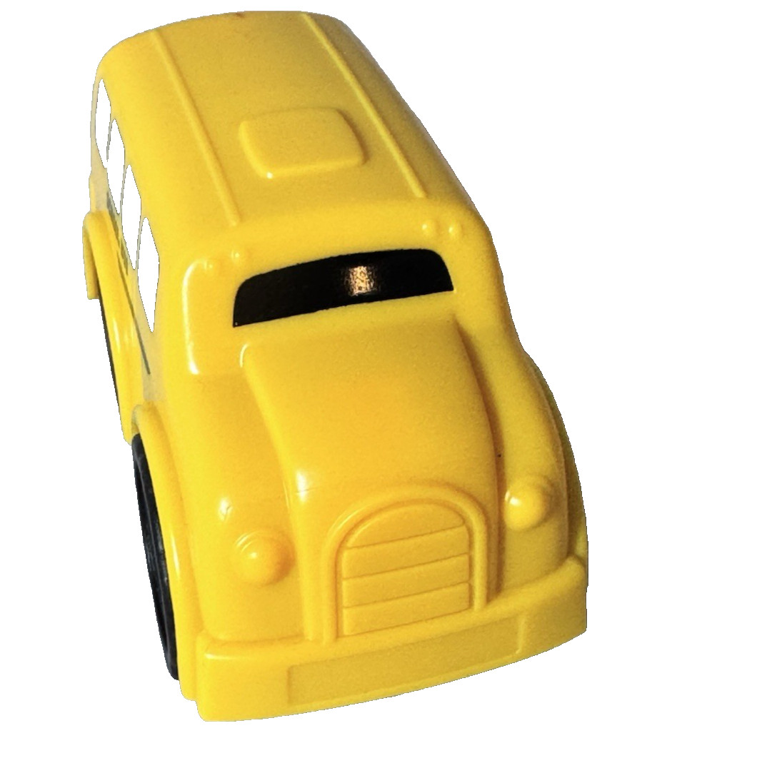 Toysmith Free Wheelers Lightweight Plastic 4 Inch School Bus Toy New