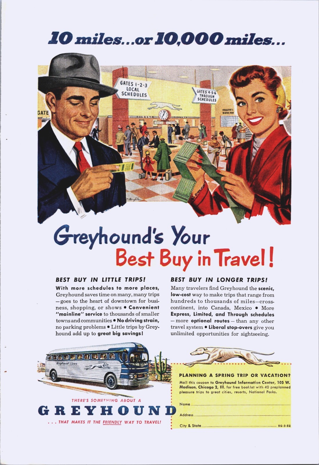 LOT OF 20+ Print Ads Greyhound Trailways Bus Line Travel Vacation MID CENTURY