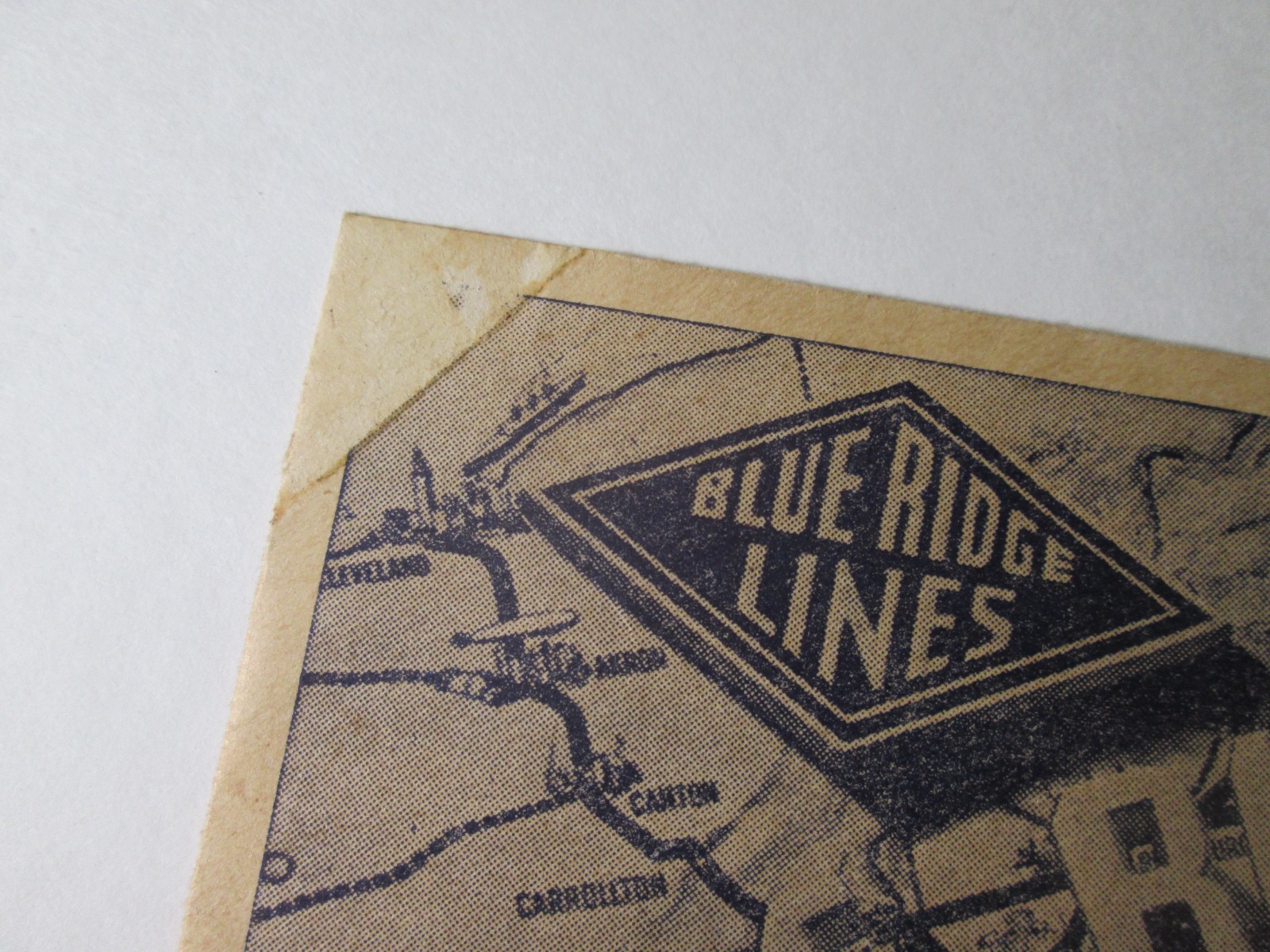 Vintage Blue Ridge Bus Lines Advertisement Travelers Co. Ins. Payment Envelope