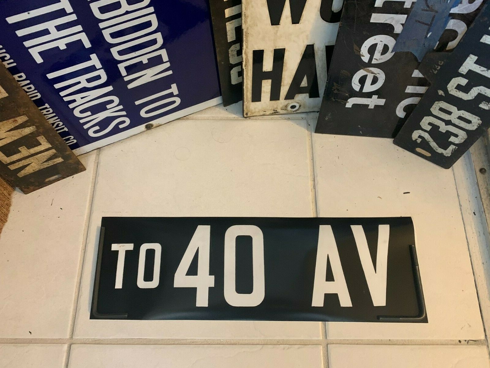 NY NYC BUS ROLL SIGN QUEENS 40 AVENUE DUTCH KILLS QUEENSBORO PLAZA QUEENSBRIDGE