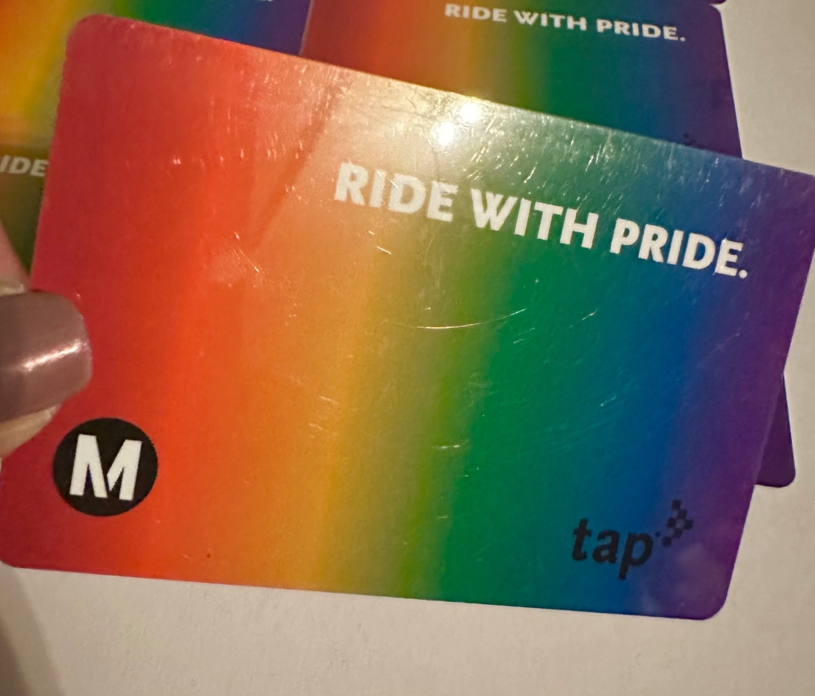 Metro TAP Card Ride Pride rainbow Subway Transit Lmtd Edition 2021 NOT Loadable