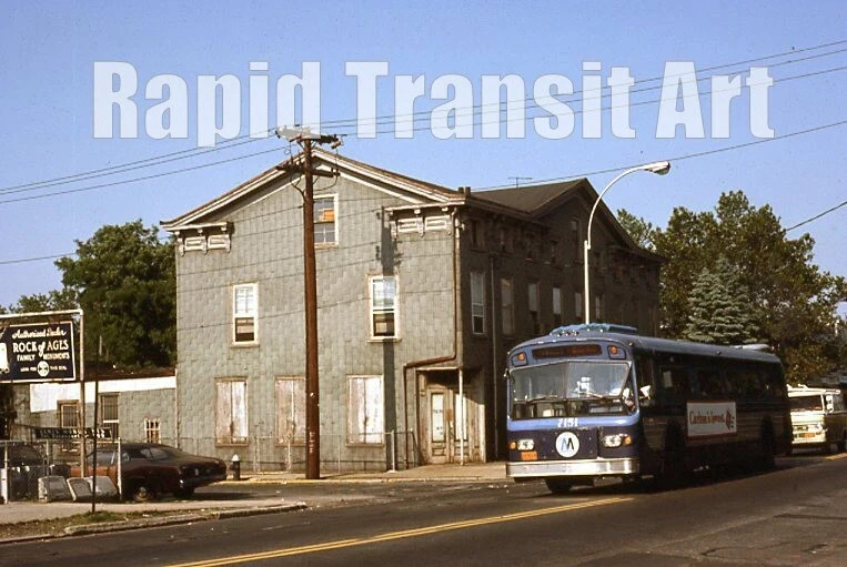 Vintage 1978 Kodachrome Slide New York City Bus 7151 Flxible NYC Kodak
