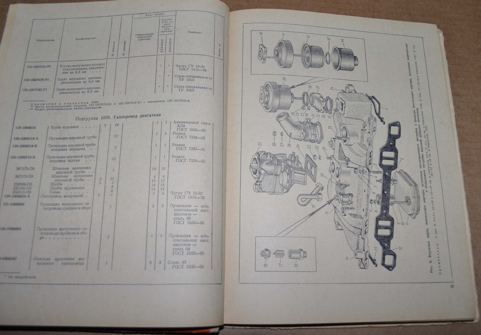 LAZ 695 697 Bus Parts Catalog Manual Russian Soviet Book Part 1