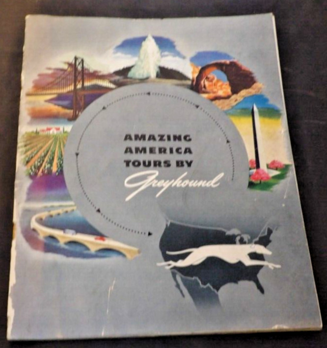 1950’s GREYHOUND BUS LINES AMAZING AMERICA TOUR! MAGAZINE