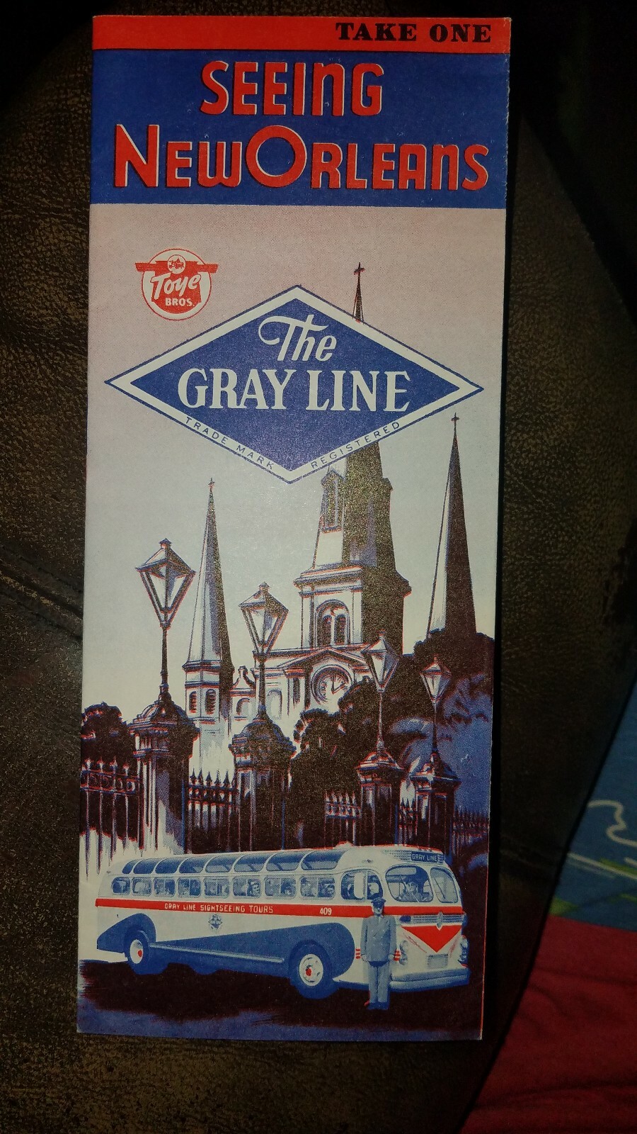Vintage The Gray Line “Seeing New Orleans” Bus Tours Brochure 1950s