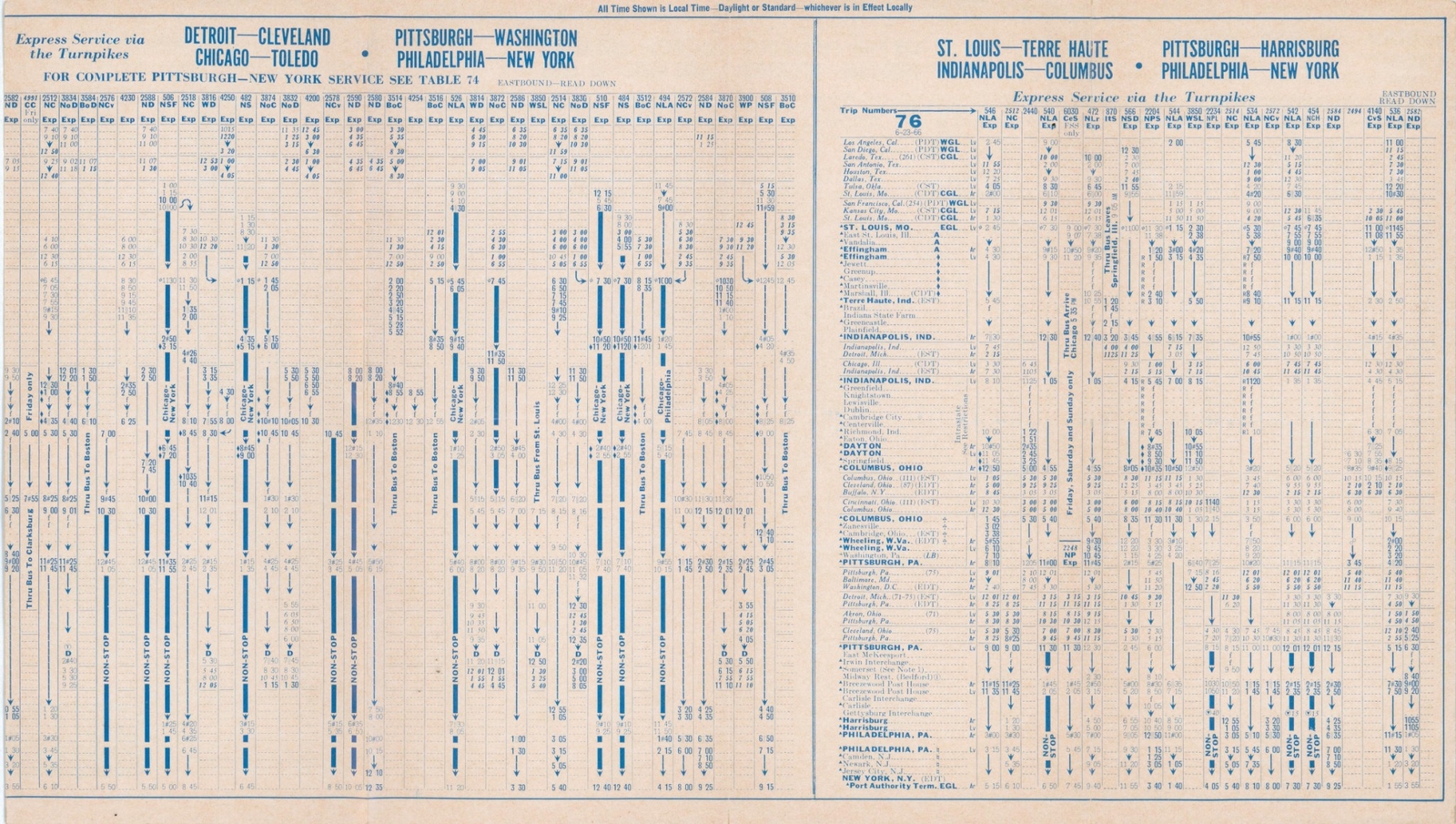 1960’s Lot 3 Greyhound Bus Public Time Table Schedule Brochure Route #1 Chicago