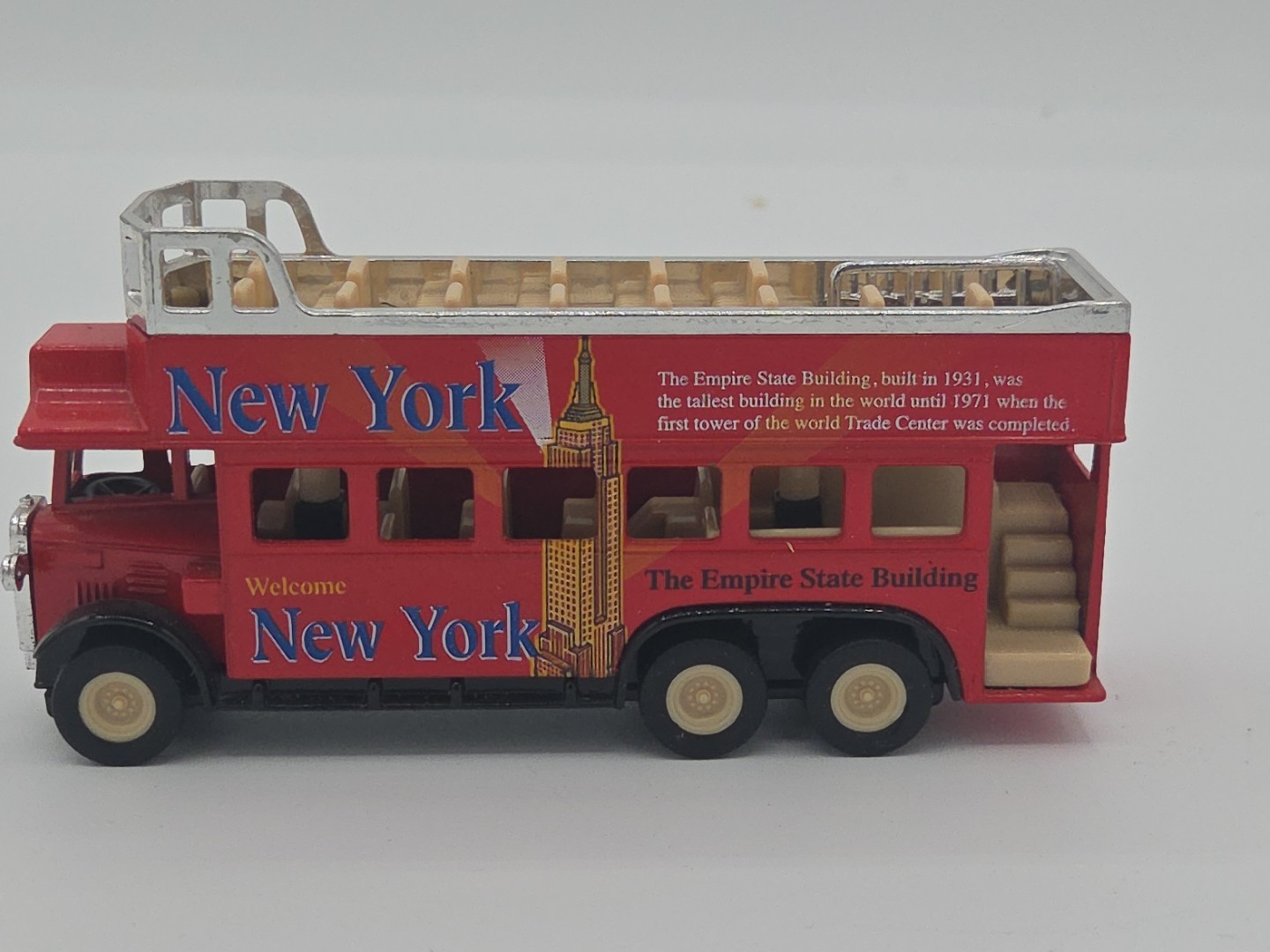 NEW YORK CITY DOUBLE DECKER SIGHT SEEING TOUR BUS SUNNYSIDE LTD 5” Long D