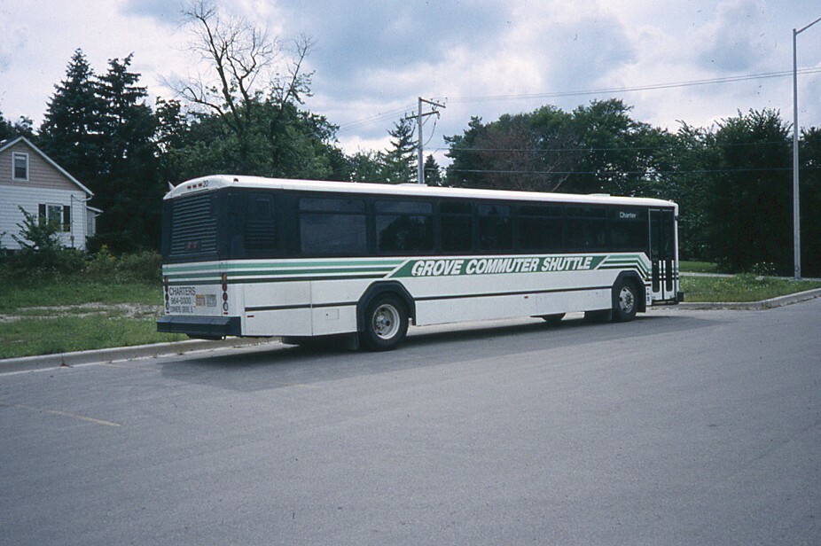 Bus Slide – Grove Commuter Shuttle #20 Western Springs Illinois 1993 x4 IL