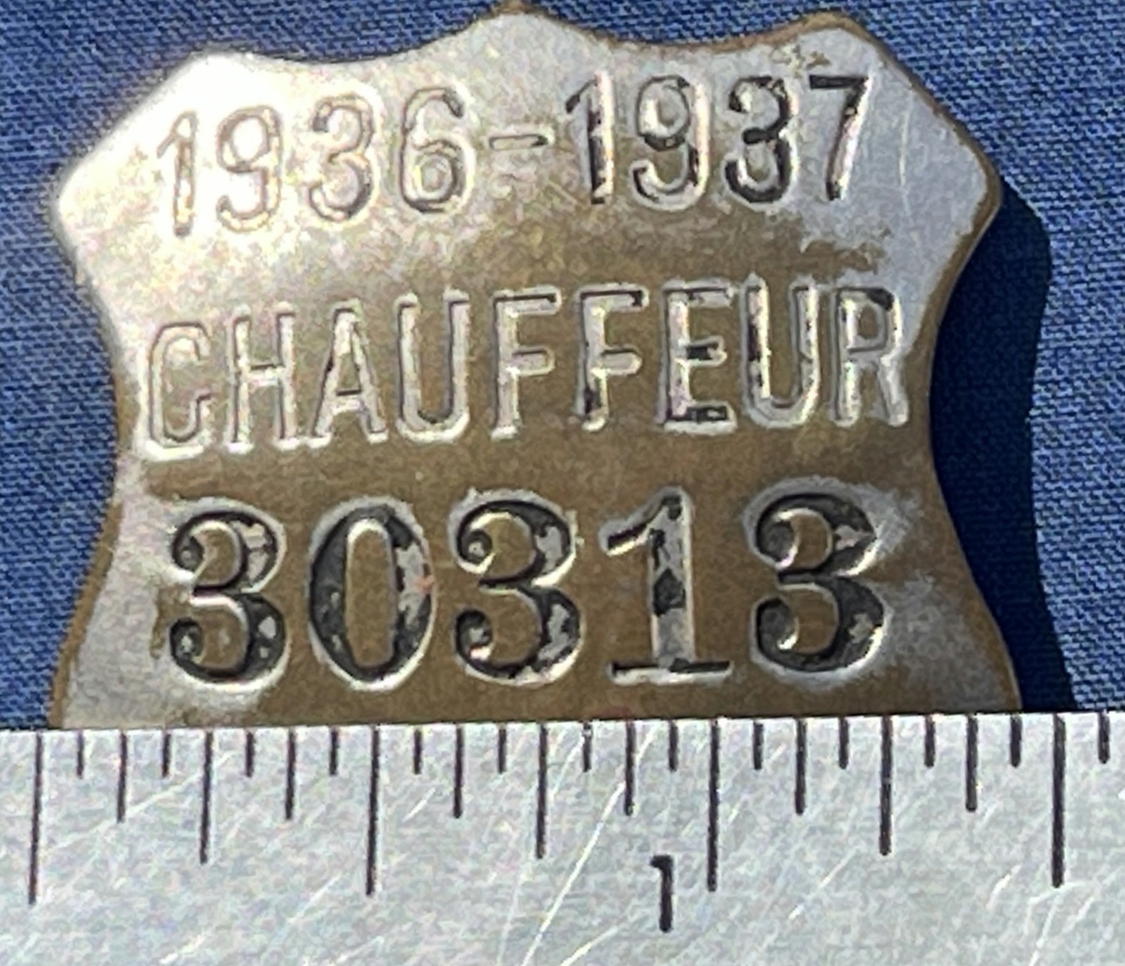 ✅ VINTAGE 1936-1937 California State Chauffeur Pin Badge CA Bus Taxi, Henry Moss