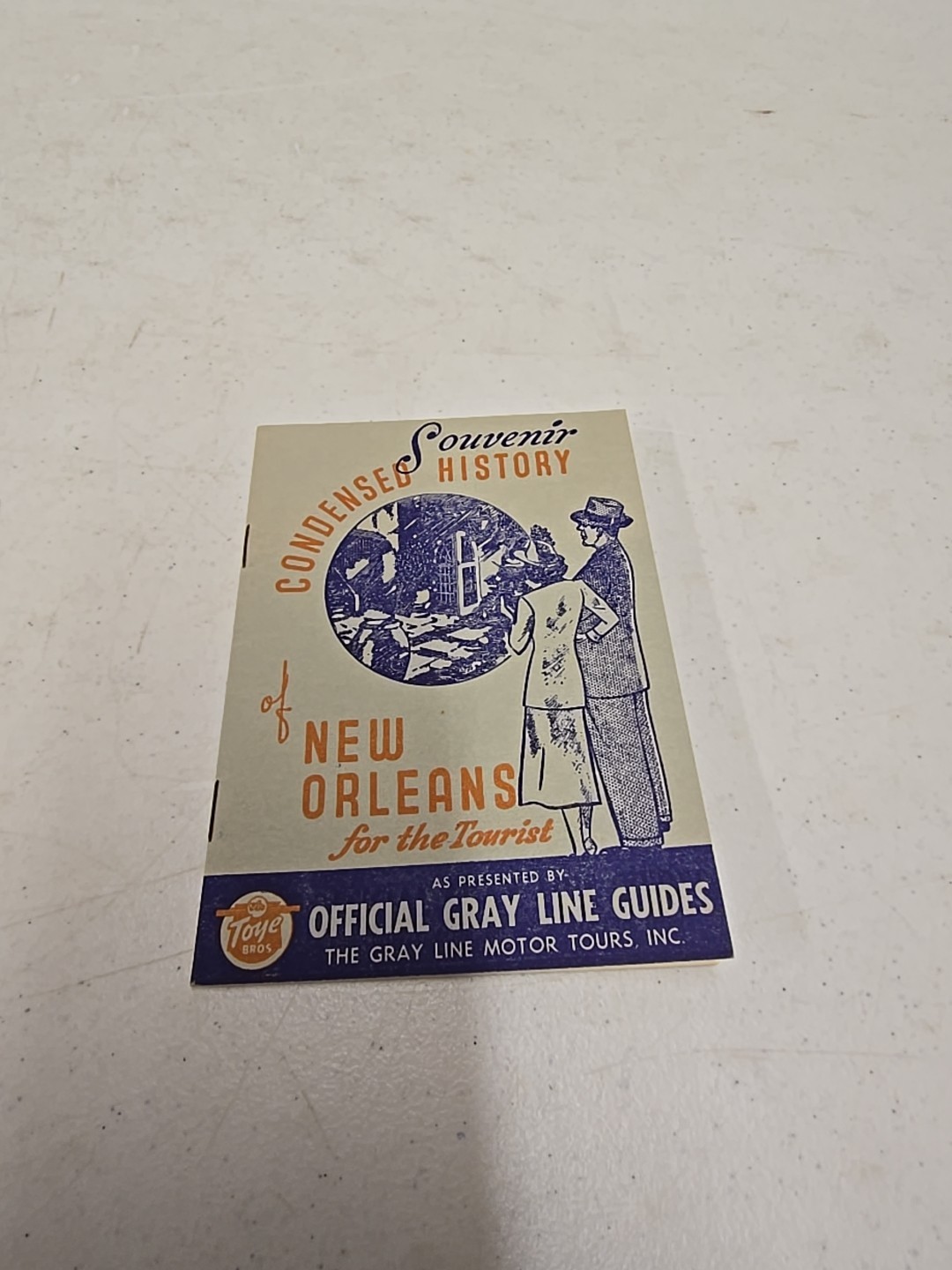 Vintage Gray Line Motor Tours Advertising New Orleans History Travel Brochure