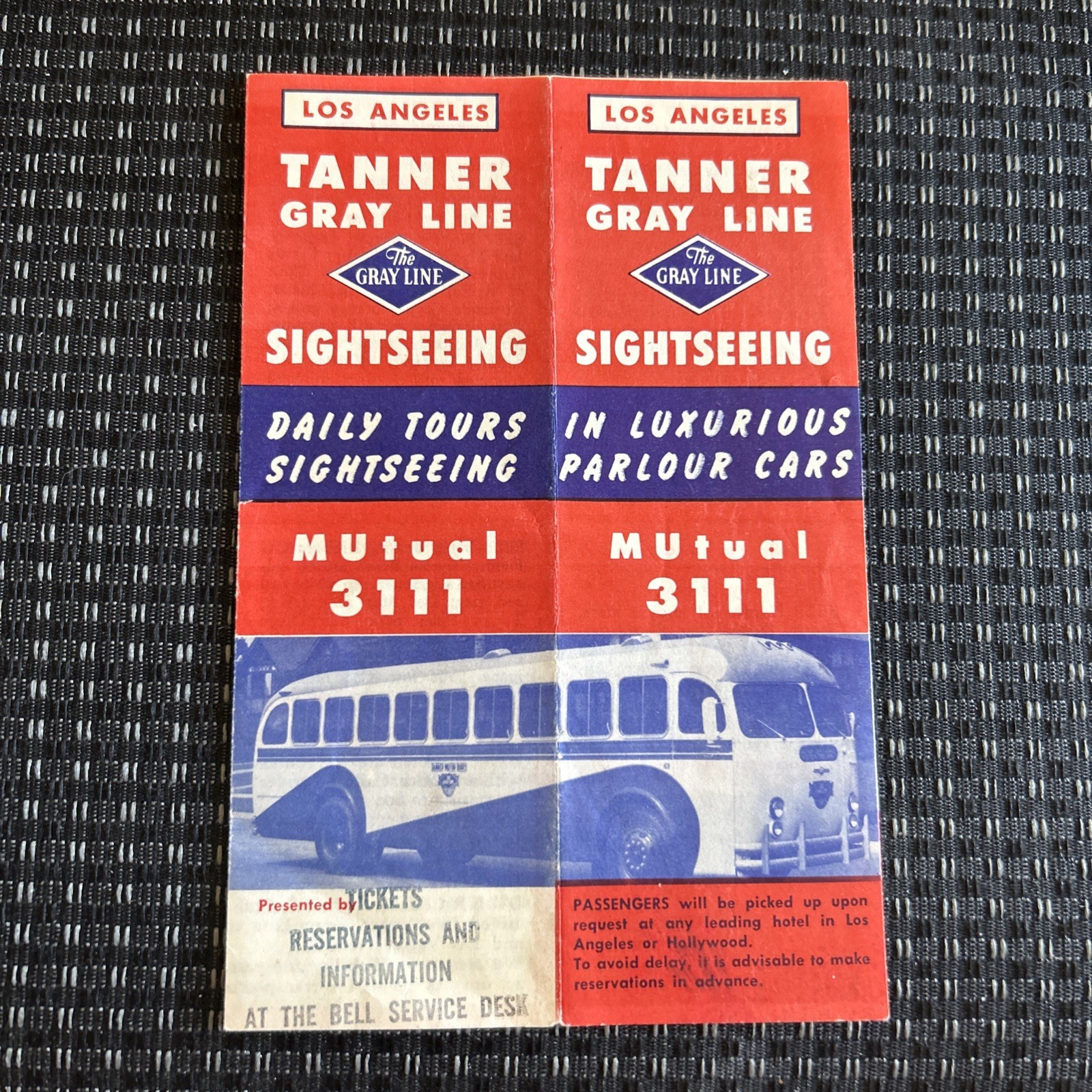 Vintage 1953 Tourism Brochure – LOS ANGELES,CALIFORNIA – Gray Line Bus Tours