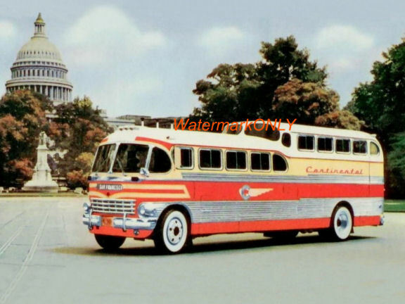 “Continental Trailways” Bus “Roadside Americana” P/C/Print Ad PHOTO! COPY #(3)