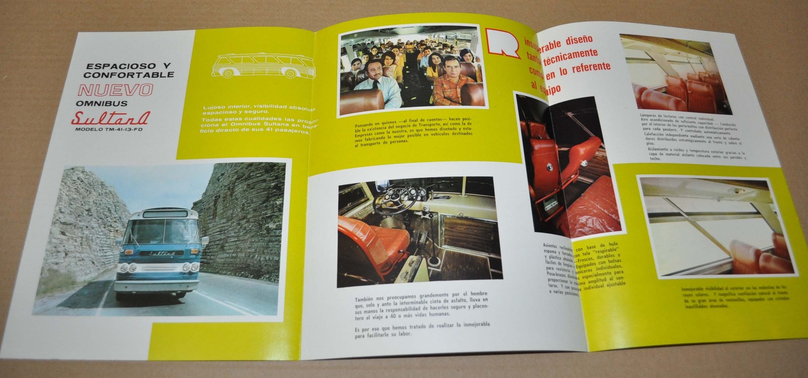 Sultana TM-41 Bus Specification Sales Brochure Prospekt Mexico