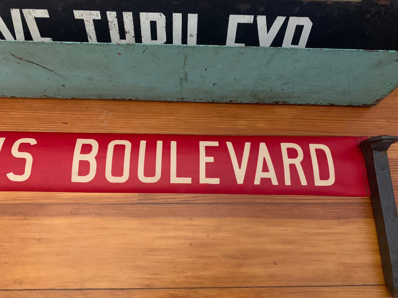1958 NYC BROOKLYN BUS ROLL SIGN CROSSTOWN DEPOT QUEENS BOULEVARD FOREST HILLS NY