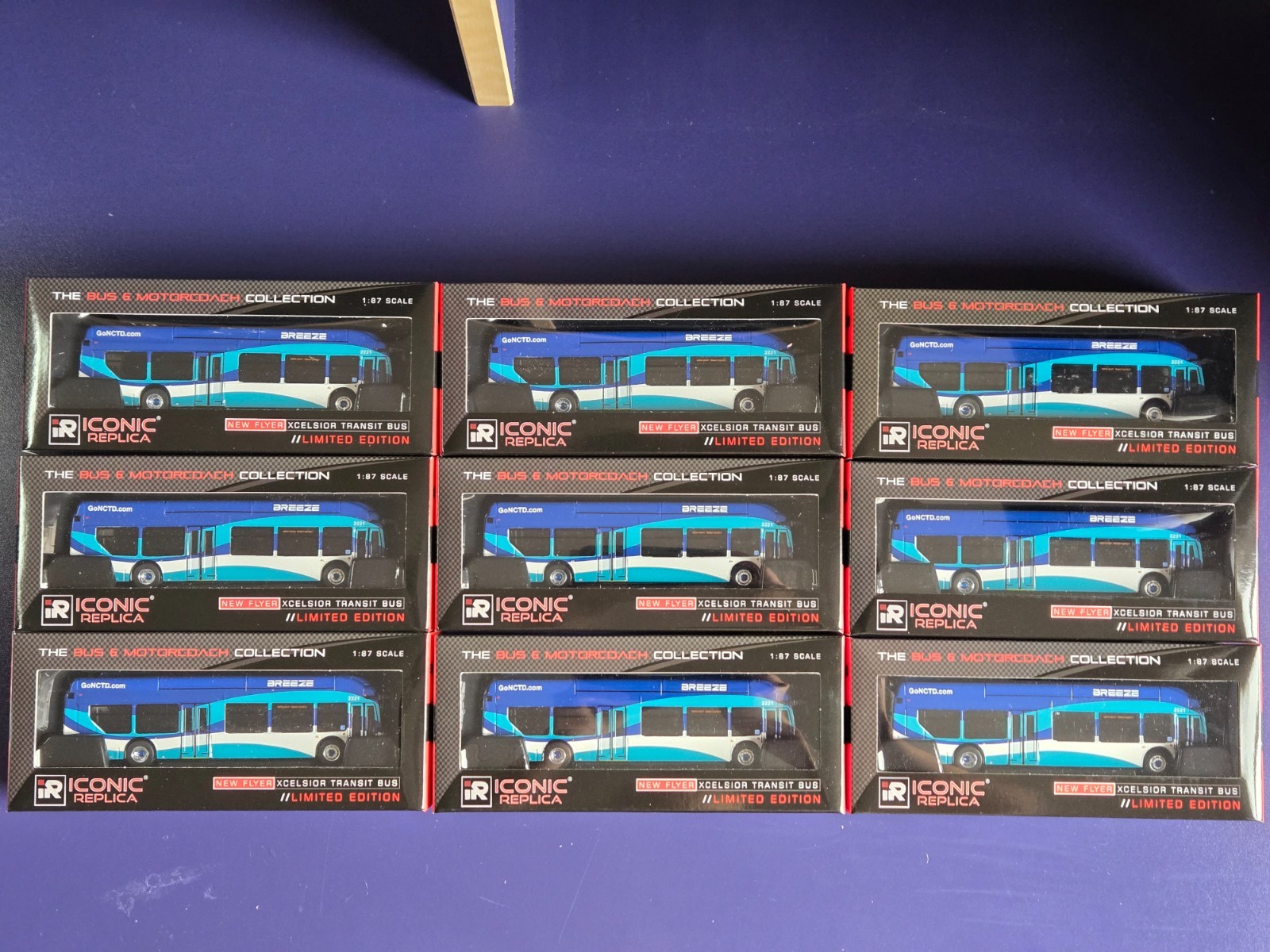 1/87 HO Scale Iconic Replicas Bus: NFI Xcelsior Charge NG, NCTD Breeze, 87-0613