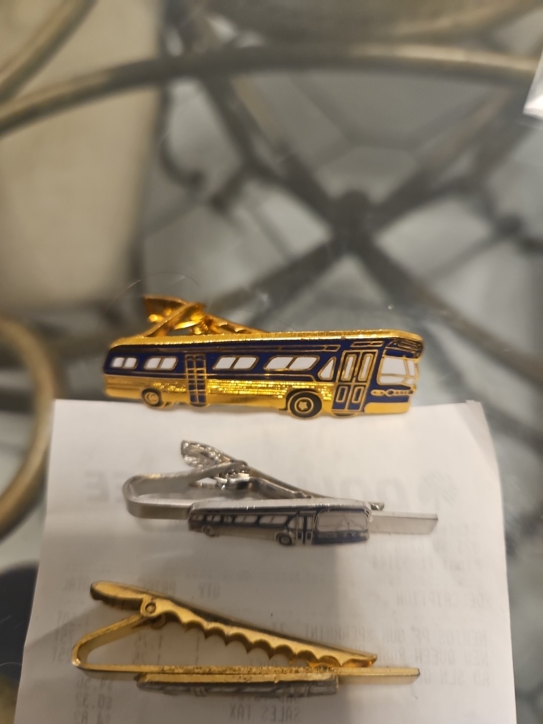 Old School Fishbowl Transit Bus Tie Clips