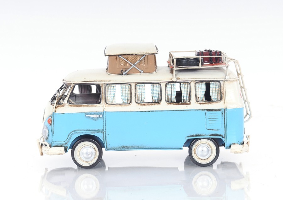 Volkswagen Camp Bus Model Metal Handmade Fully Assembled Home office Decor Gift