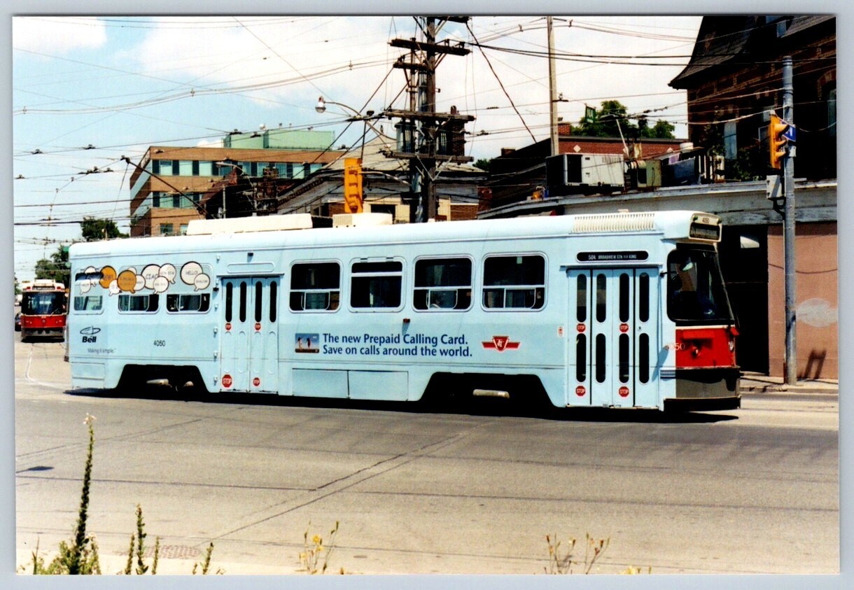 TTC Streetcar #4050, Bell Calling Card Wrap, King St W Toronto, Kodak 4×6 Print