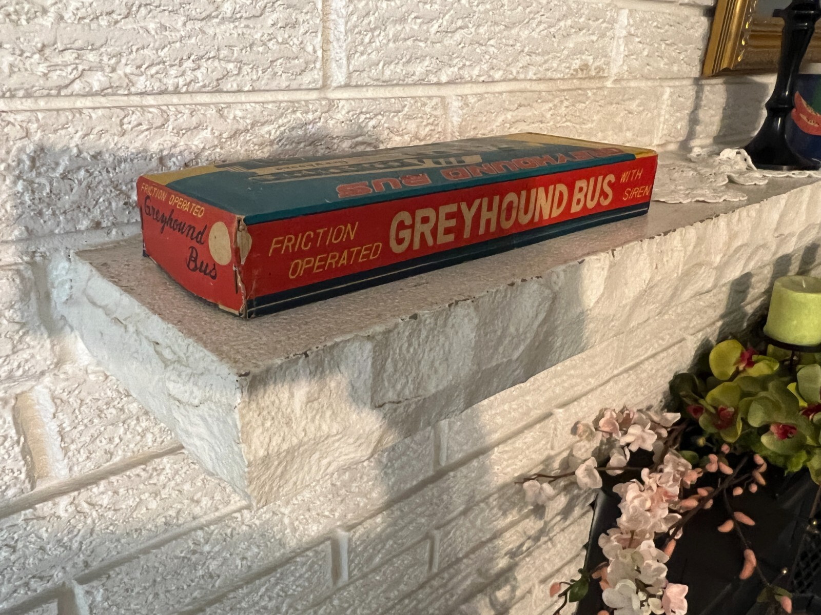 Antique Nomura (Japan) Tin Friction w siren 11″ Greyhound SceniCruiser c box