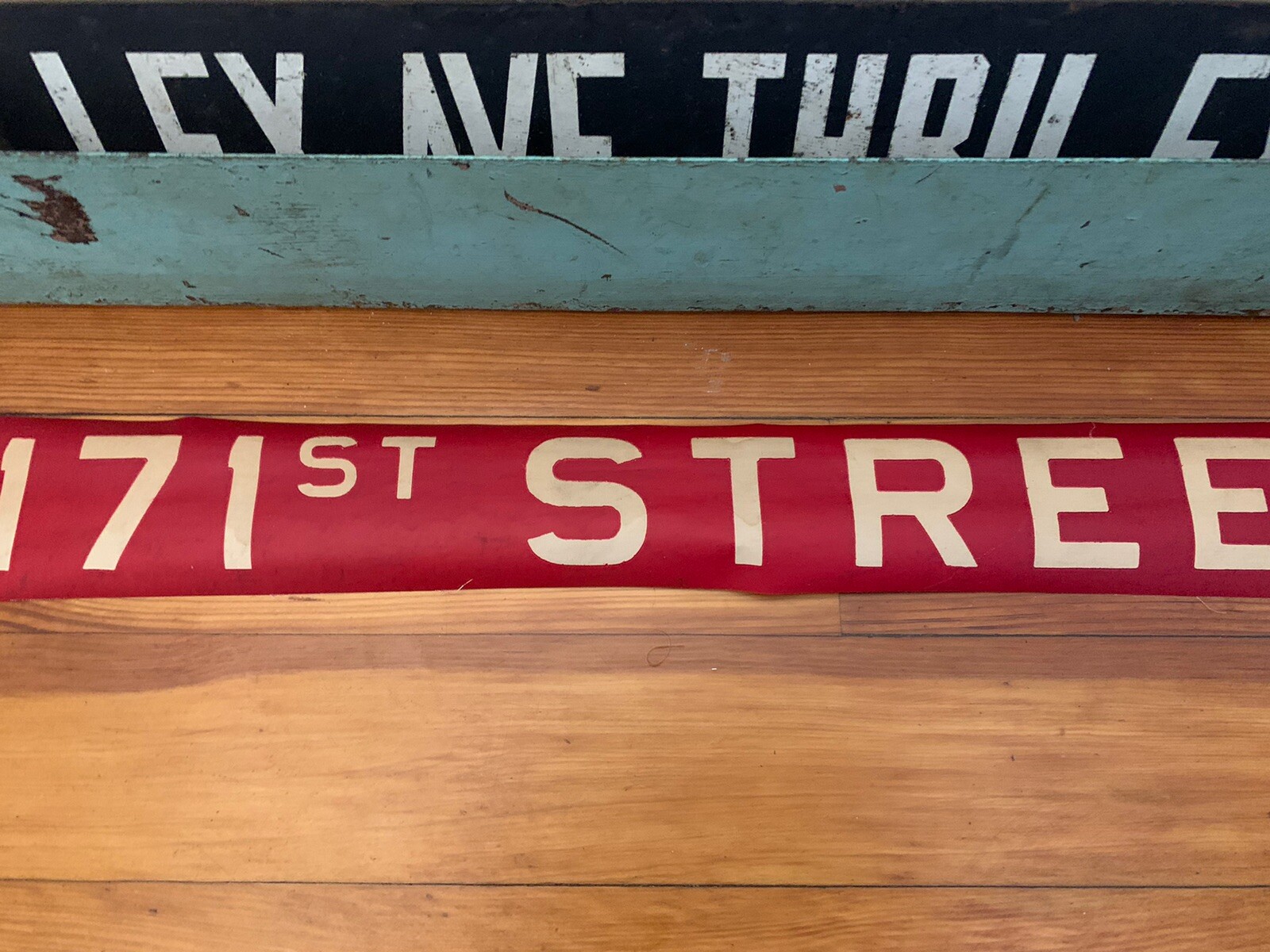 1958 BROOKLYN NY NYC BUS ROLL SIGN 171 STREET CROSSTOWN DEPOT NEW YORK TRANSIT