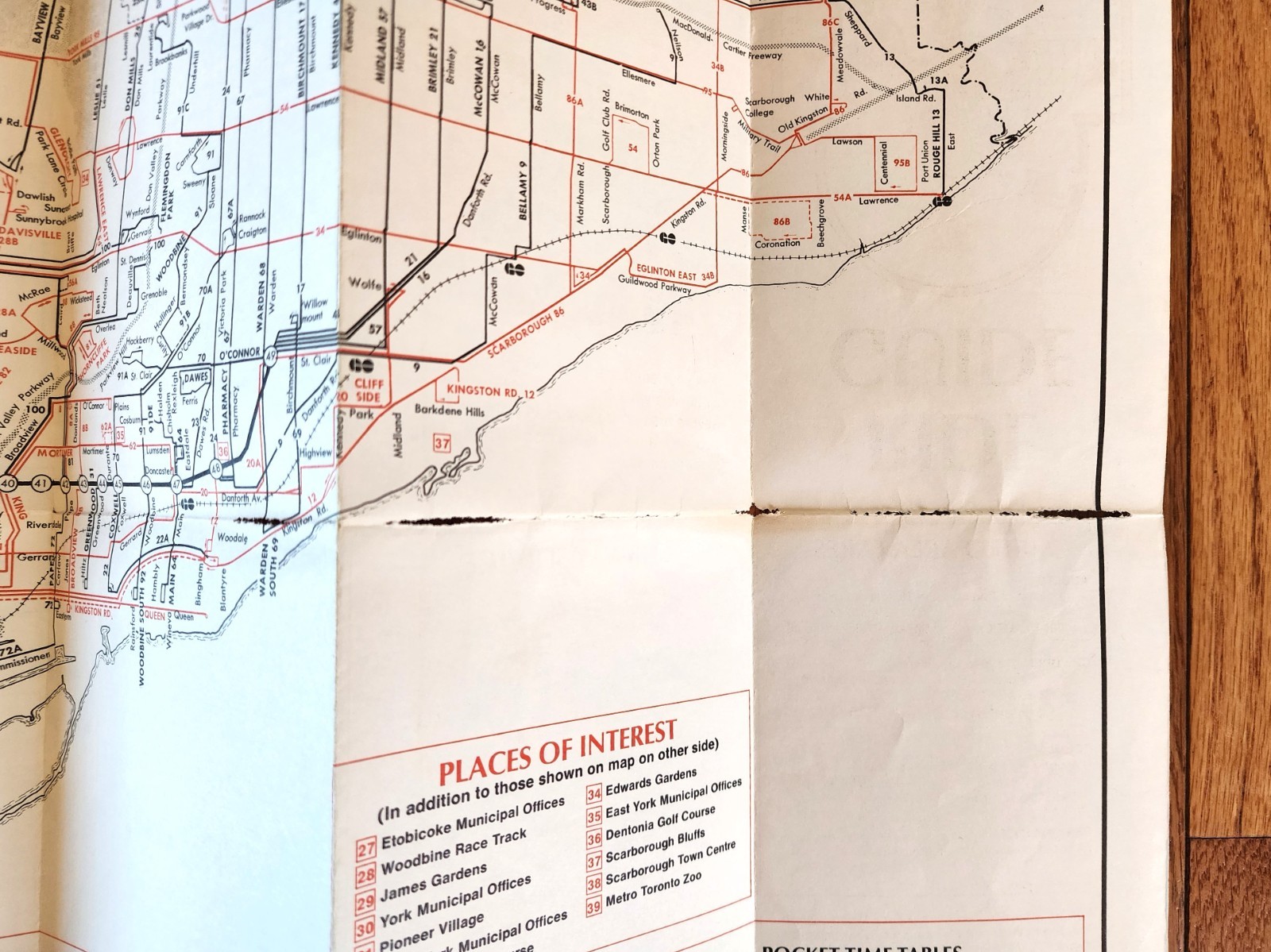 1976 TTC TORONTO TRANSIT CO BUS – SUBWAY RIDE GUIDE MAP ONTARIO CANADA