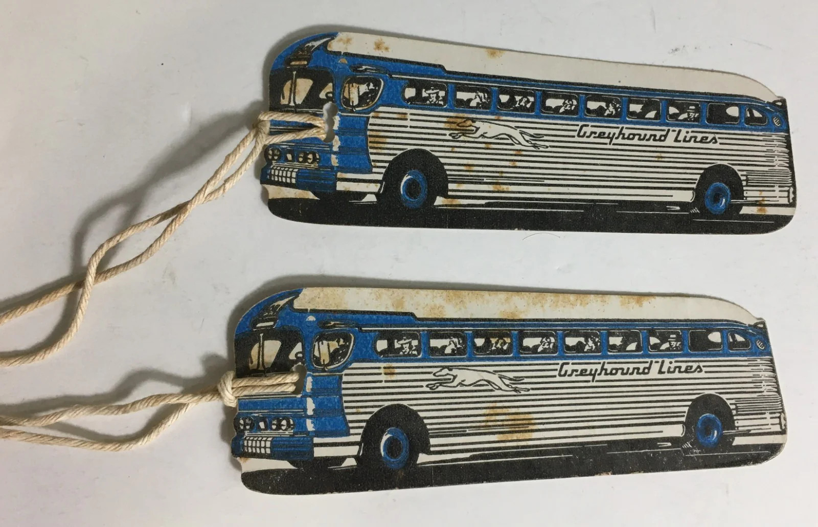 Vintage Greyhound Lines Luggage Tags – 2 tags