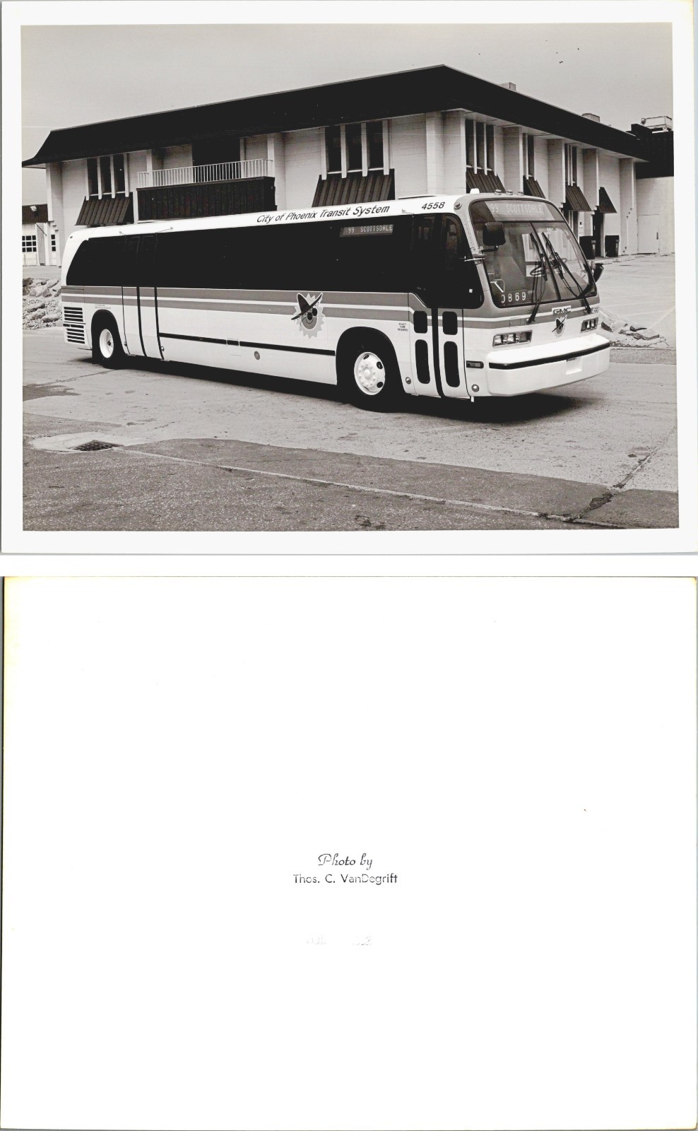 Phoenix Arizona Transit Bus 4558 GMC RTS-06 Theo VanDegrift Photo 8×10 Rare