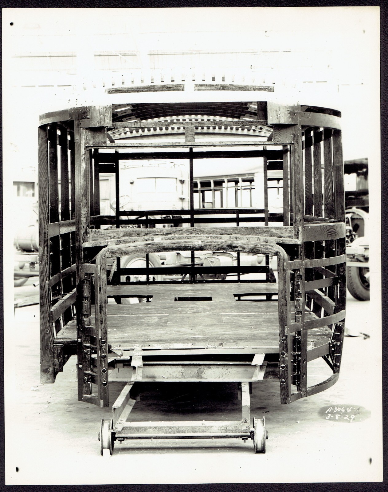 (3) RARE 1929 8x10s Mack Bus WOOD FRAME CONSTRUCTION in Factory Wooden Skeleton