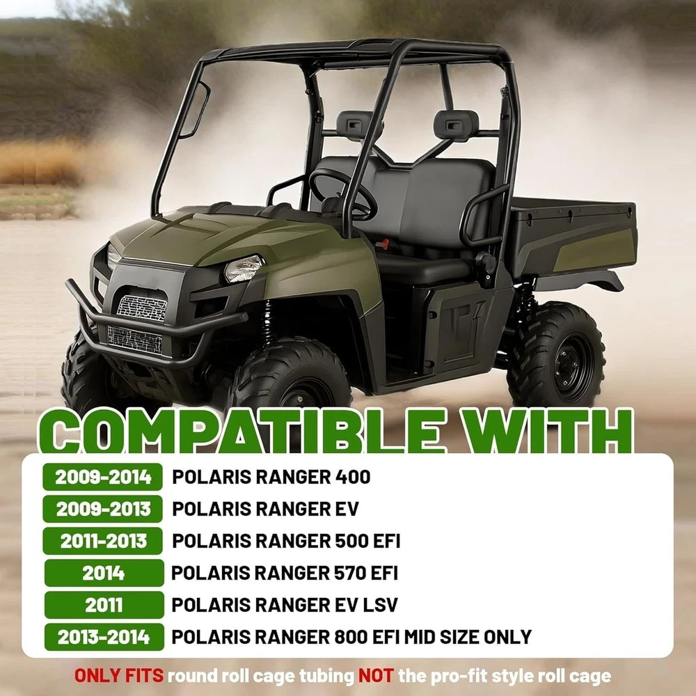 Hard Roof Compatible with 2009-2014 Polaris Ranger 400 500 570 800 EFI EV LSV