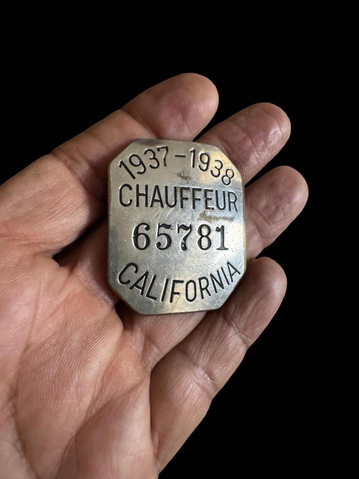 Set Of 30s California DRIVER BADGES SAN FRANCISCO PASSENGER Driver/ Chauffeur 6