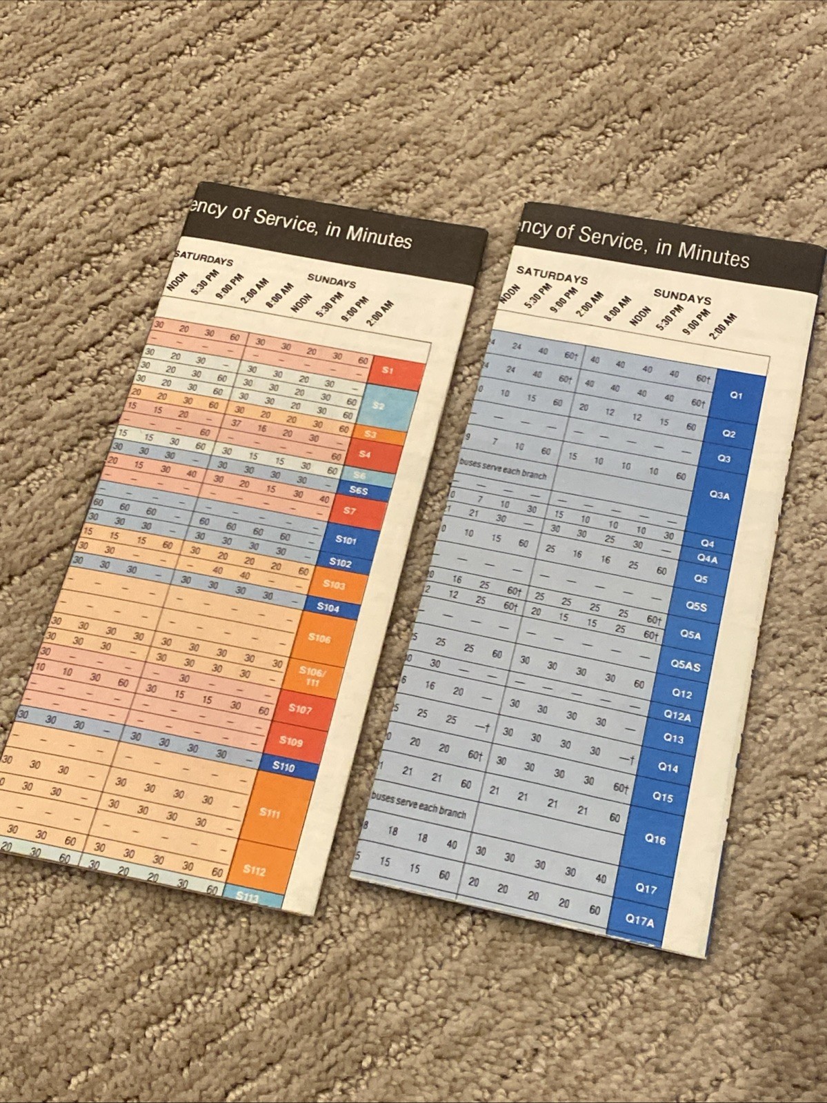 VINTAGE 1986 NYCTA NYC QUEENS & STATEN ISLAND BUS MAPS MTA NEW YORK CITY TRANSIT