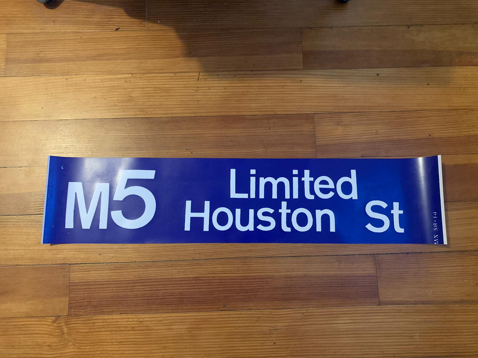 NY NYC BUS ROLL SIGN 1974 GM M5 LIMITED HOUSTON STREET BOWERY NOHO MANHATTAN