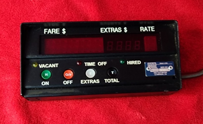 Vintage RMI Taxi Meter RM-2500S La Mirada California USA Black Metal UNTESTED