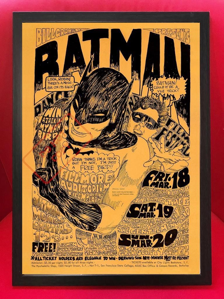 Big Brother and the Holding Company Batman Concert 1966 Reproduction Poster