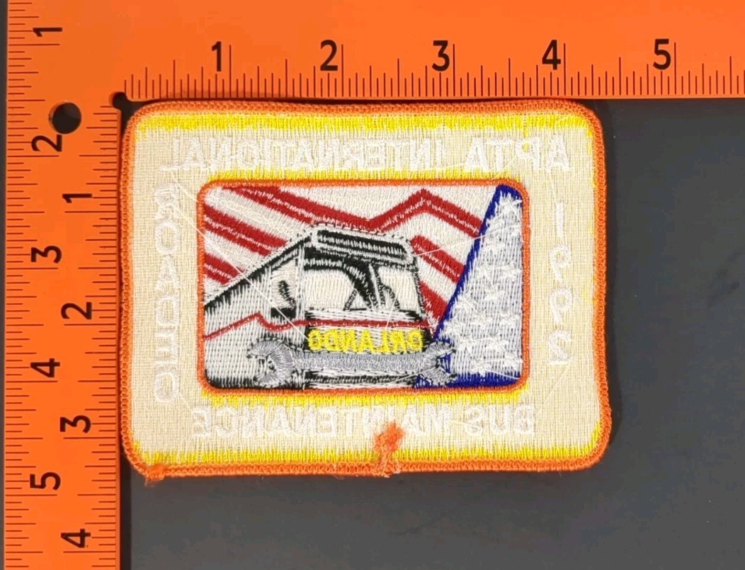 Vtg Bus Maintenance Roadeo Patch Orlando FL APTA Embroidered 1992