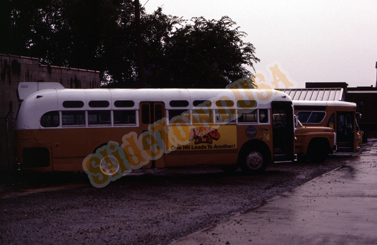 Vtg 1985 Bus Slide WANS FM-107 Bill Y1Q026