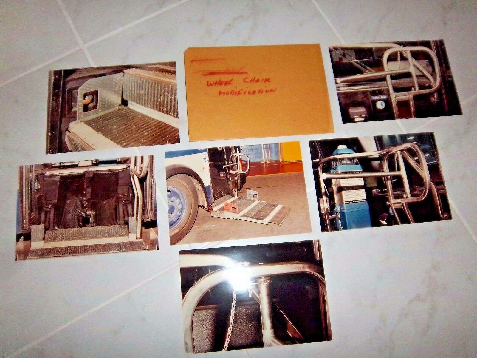 NYCTA EAST NEW YORK CITY NY NYC SURFACE BUS WHEEL CHAIR MODIFICATION PHOTOGRAPHS