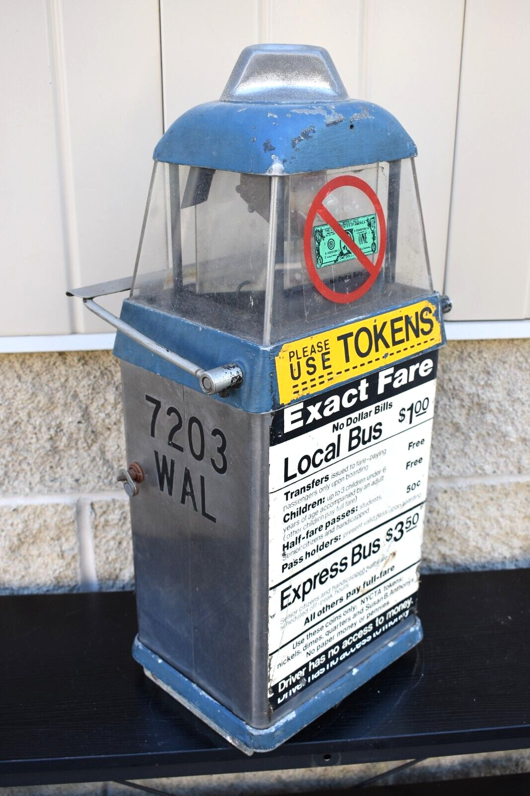 Vintage NYC Bus Fare Box, Token Coin Machine, Collectible (JC104) chalice co.