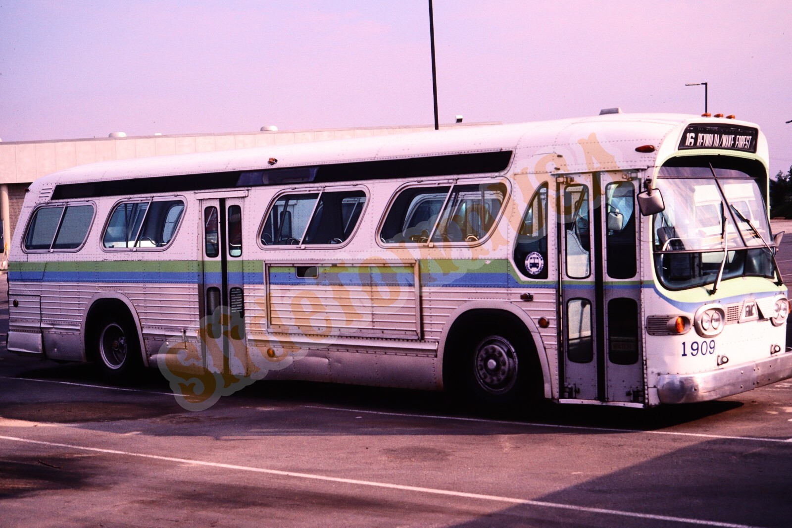 Vtg 1985 Bus Slide 1909 GMC Winston Salem NC Transit Authority X4A179