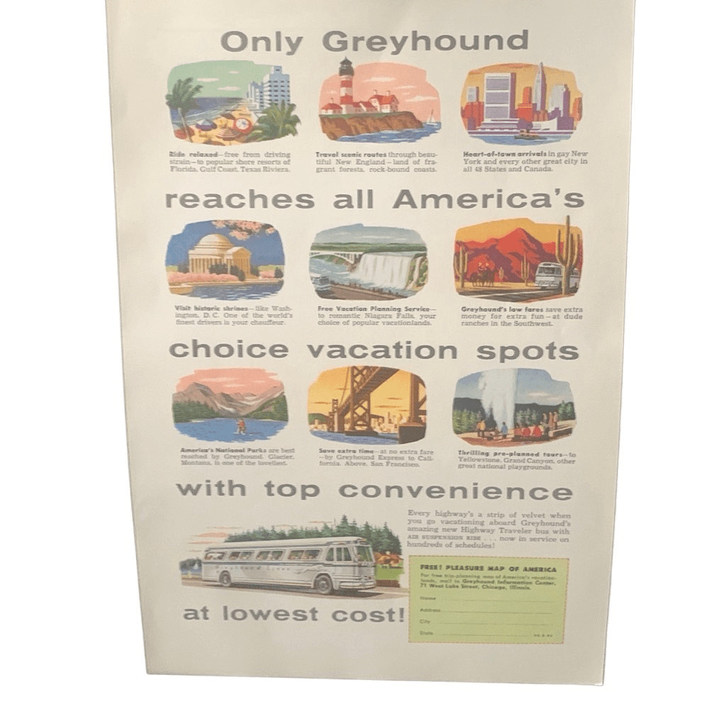 Vintage 1954 Greyhound All Americas Choices Ad Advertisement