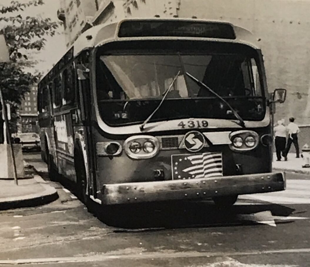 Southeastern Pennsylvania SEPTA Bus #4319 Chestnut Independence B&W Photo
